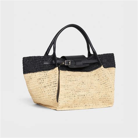 raffia bag celine|celine black raffia.